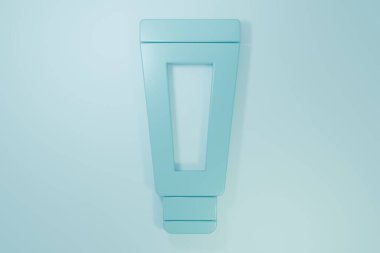 Mavi arkaplanda mavi krem ya da losyon kozmetik tüp ikonu var. Erkekler için vücut bakım ürünleri. Minimalizm kavramı. 3 Boyutlu resimleme.