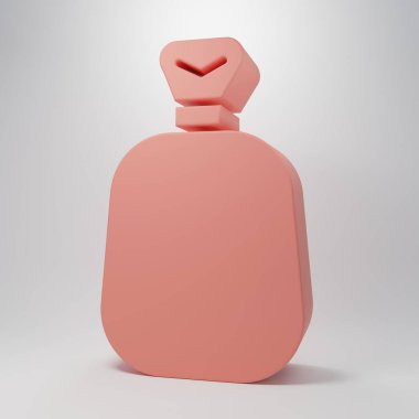 Pink Full sack icon isolated on pink background. Minimalism concept. 3D render illustration.