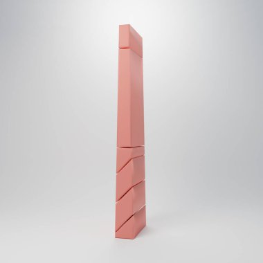 Pink Billiard cue icon isolated on pink background. Minimalism concept. 3D render illustration.