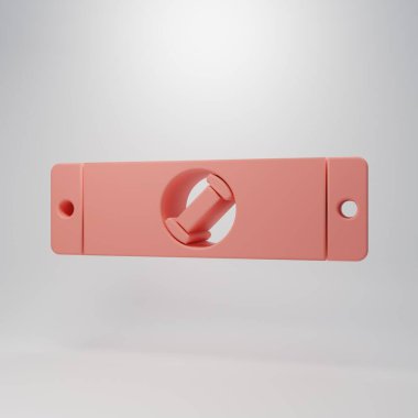 Pink Construction bubble level icon isolated on pink background. Waterpas, measuring instrument, measuring equipment. Minimalism concept. 3D render illustration.