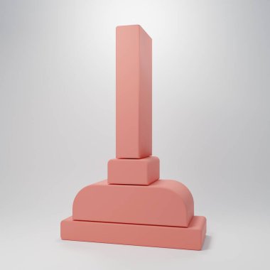 Pink Rubber plunger with wooden handle for pipe cleaning icon isolated on pink background. Toilet plunger. Minimalism concept. 3D render illustration.