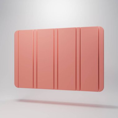 Pink Color palette guide icon isolated on pink background. Modular grid. Minimalism concept. 3D render illustration.
