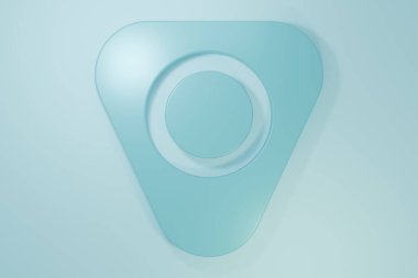 Mavi Gitar penası simgesi mavi arkaplanda izole edildi. Müzik aleti. Minimalizm kavramı. 3 Boyutlu resimleme.