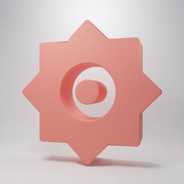 Pink Falling star icon isolated on pink background. Meteoroid, meteorite, comet, asteroid, star icon. Minimalism concept. 3D render illustration.