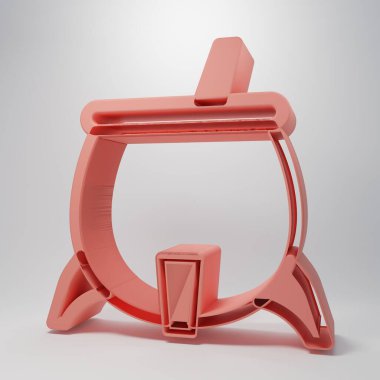 Pembe Cadı Kazan ikonu pembe arka planda izole edilmiş. Mutlu Cadılar Bayramı Partisi. Minimalizm kavramı. 3 Boyutlu resimleme.