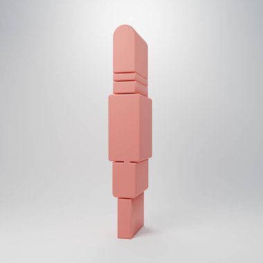 Pembe Ses Jack simgesi pembe arkaplanda izole edildi. Bağlantı ses ekipmanları için ses kablosu. Fiş kablosu. Müzik aleti. Minimalizm kavramı. 3 Boyutlu resimleme.