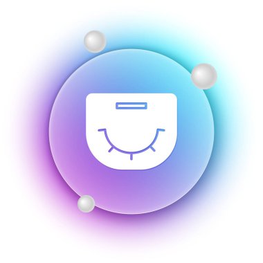 Beyaz Poker masa simgesi beyaz arkaplanda izole edildi. Mavi ve mor eğimli çember arkaplan. Vektör.