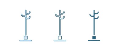 Mavi Ceket standı simgesi beyaz arkaplanda izole edildi. Vektör.