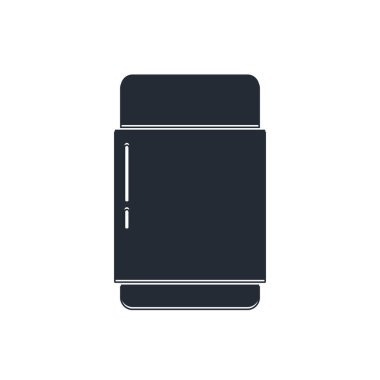 Beyaz arkaplanda siyah silgi ya da kauçuk simgesi var. Vektör.