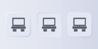 Gri fünyeli elektrik koruma bileşeni ikonu gri arka planda izole edildi. Eriyen koruyucu fitil. Kare düğmelere simgeleri yerleştir. Vektör.
