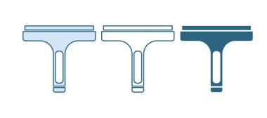 Beyaz arkaplanda izole edilmiş pencere simgesi için kauçuk temizleme hizmeti. Silecek, kazıyıcı, silecek. Vektör.