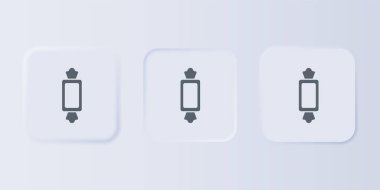 Gri arkaplanda Gri Şeker simgesi izole edildi. Mutlu Cadılar Bayramı Partisi. Kare düğmelere simgeleri yerleştir. Vektör.