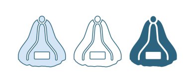 Mavi Sauna şapka simgesi beyaz arkaplanda izole edildi. Vektör.