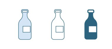 Beyaz arka planda izole edilmiş mavi şarap ikonu. Vektör.