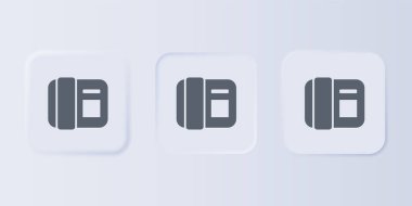 Gri arkaplanda gri telefon ahizesi simgesi izole edildi. Telefon işareti. Kare düğmelere simgeleri yerleştir. Vektör.