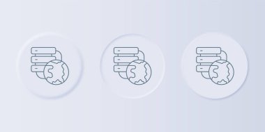 Gri Ağ bağlantısı simgesi gri arkaplanda izole edildi. Sosyal teknoloji. Bulut hesaplama konsepti. Kare düğmelere simgeleri yerleştir. Vektör.