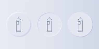 Gri renkli boya kutusu ikonu gri arkaplanda izole edilmiş. Kare düğmelere simgeleri yerleştir. Vektör.