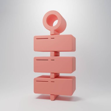 Pink Firework icon isolated on pink background. Concept of fun party. Explosive pyrotechnic symbol. Minimalism concept. 3D render illustration.