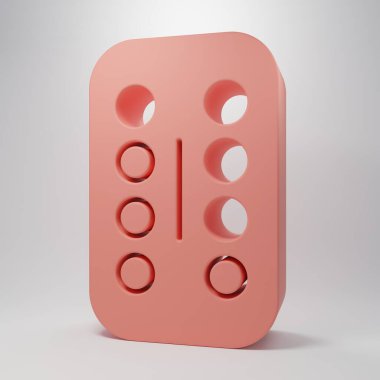 Pembe sakinleştirici haplar pembe arka planda izole edilmiş. Minimalizm kavramı. 3 Boyutlu resimleme.