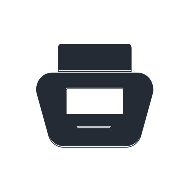 Beyaz arka planda siyah krem ya da losyon kozmetik tüp ikonu var. Kadınlar için vücut bakım ürünleri. vektör.