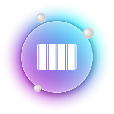 Beyaz renk palet rehber simgesi beyaz arkaplanda izole edildi. Modüler ızgara. Mavi ve mor eğimli çember arkaplan. Vektör.