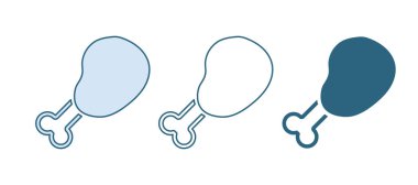 Mavi Tavuk bacak simgesi beyaz arkaplanda izole edildi. Tavuk budu. Vektör.