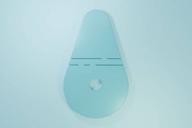 Blue Dildo vibrator for sex games icon isolated on blue background. Sex toy for adult. Vaginal exercise machines for intimate. Minimalism concept. 3D render illustration.