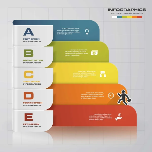 Modèle de bannières de nombres propres. Vecteur . — Image vectorielle