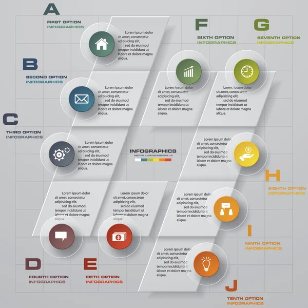 Résumé Modèle de bannière de présentation en 5 étapes. Illustration vectorielle . — Image vectorielle