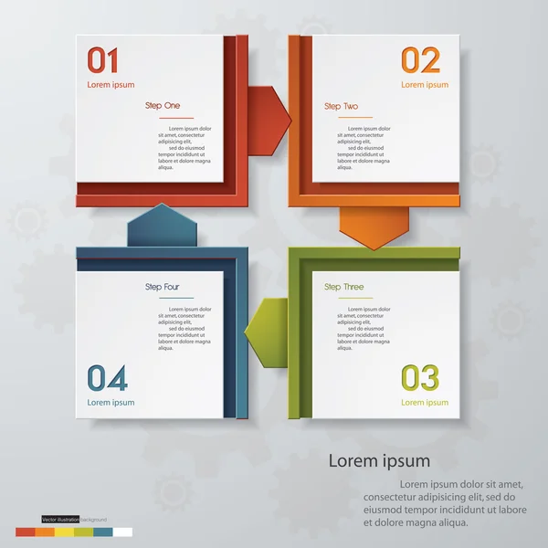 Plantilla de banners de número limpio de diseño. Vector . — Vector de stock