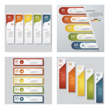 4 tasarım şablonu grafik veya Web sitesi düzeni topluluğu.