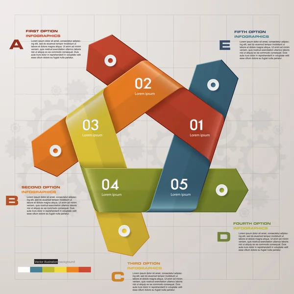 Abstract 5 steps infographis elements.Vector illustration. — Stock Vector
