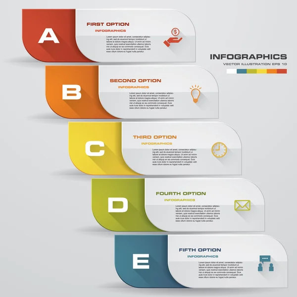 Modèle de bannières de nombres propres. Vecteur . — Image vectorielle