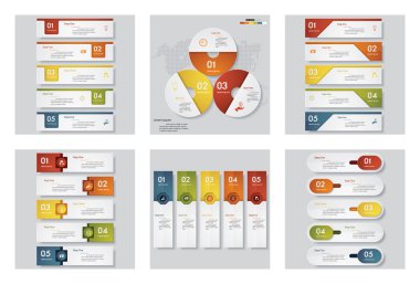 6 tasarım şablonu/grafik veya Web sitesi düzeni topluluğu. Vektör arka plan.