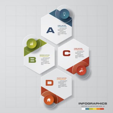 4 adımlar. Soyut numara afiş şablon