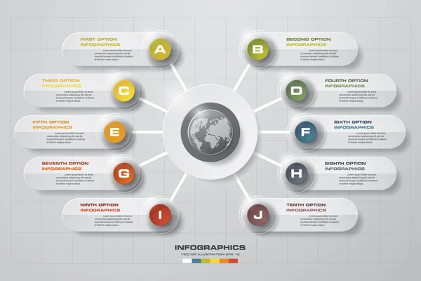 Design template and business concept with 10 options