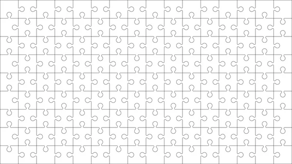 Jigsaw puzzle blank template or cutting guidelines — ストックベクタ