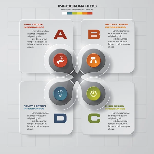 4 marches. Modèle de bannières numériques abstraites. Vecteur . — Image vectorielle