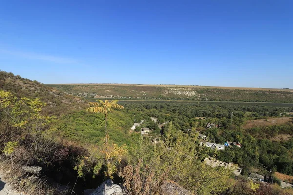 Vista Superior Verdes Colinas Río Caminar Largo Las Cimas Las — Foto de Stock