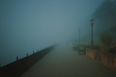 Yürürken sabah sisinde park et.