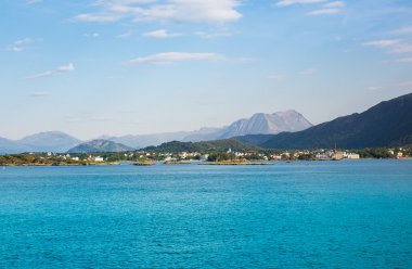 Norveç Alesund yakınındaki güzel fiyort