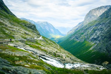 Trollstigen yüksekliği görünümünden