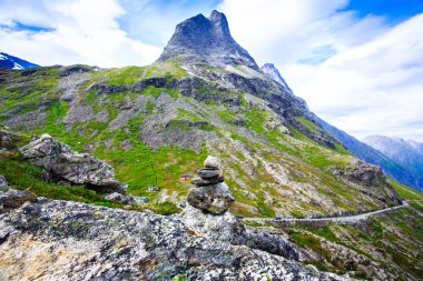 Trollstigen yüksekliği görünümünden