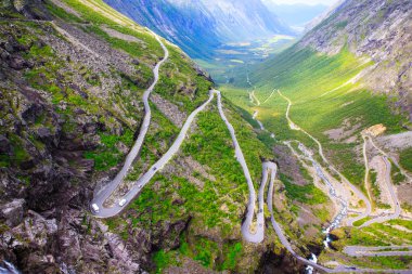 Trollstigen yüksekliği görünümünden