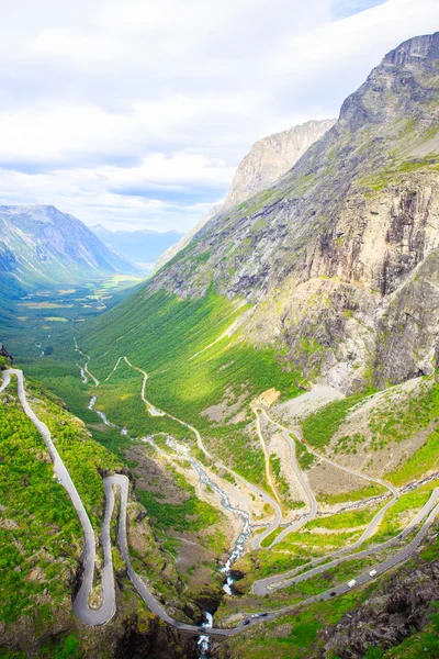 The view from the height of the trollstigen — Stock Photo, Image