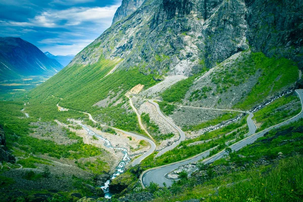 The view from the height of the trollstigen — Stock Photo, Image