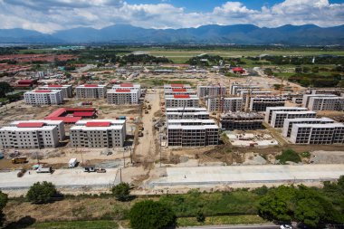 İnşaat site havadan görünümü