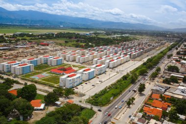 İnşaat alanında havadan görünümü