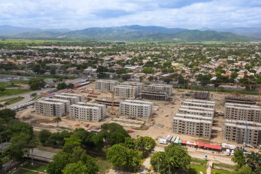 İnşaat alanında havadan görünümü