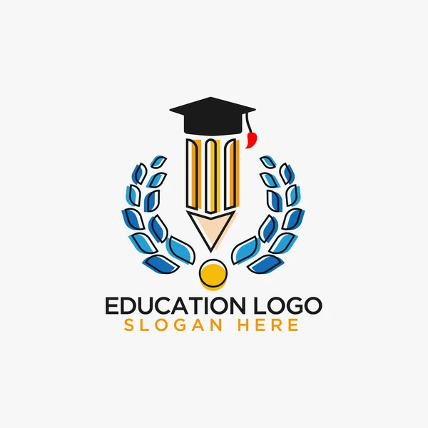 Éducation Logo Conception Moderne Luxe Vectoriel Modèle Icône — Image vectorielle